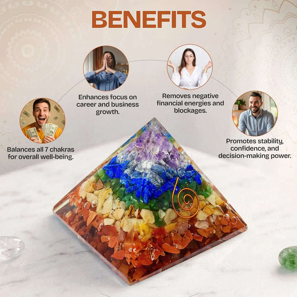 7 Chakra Crystal Pyramid