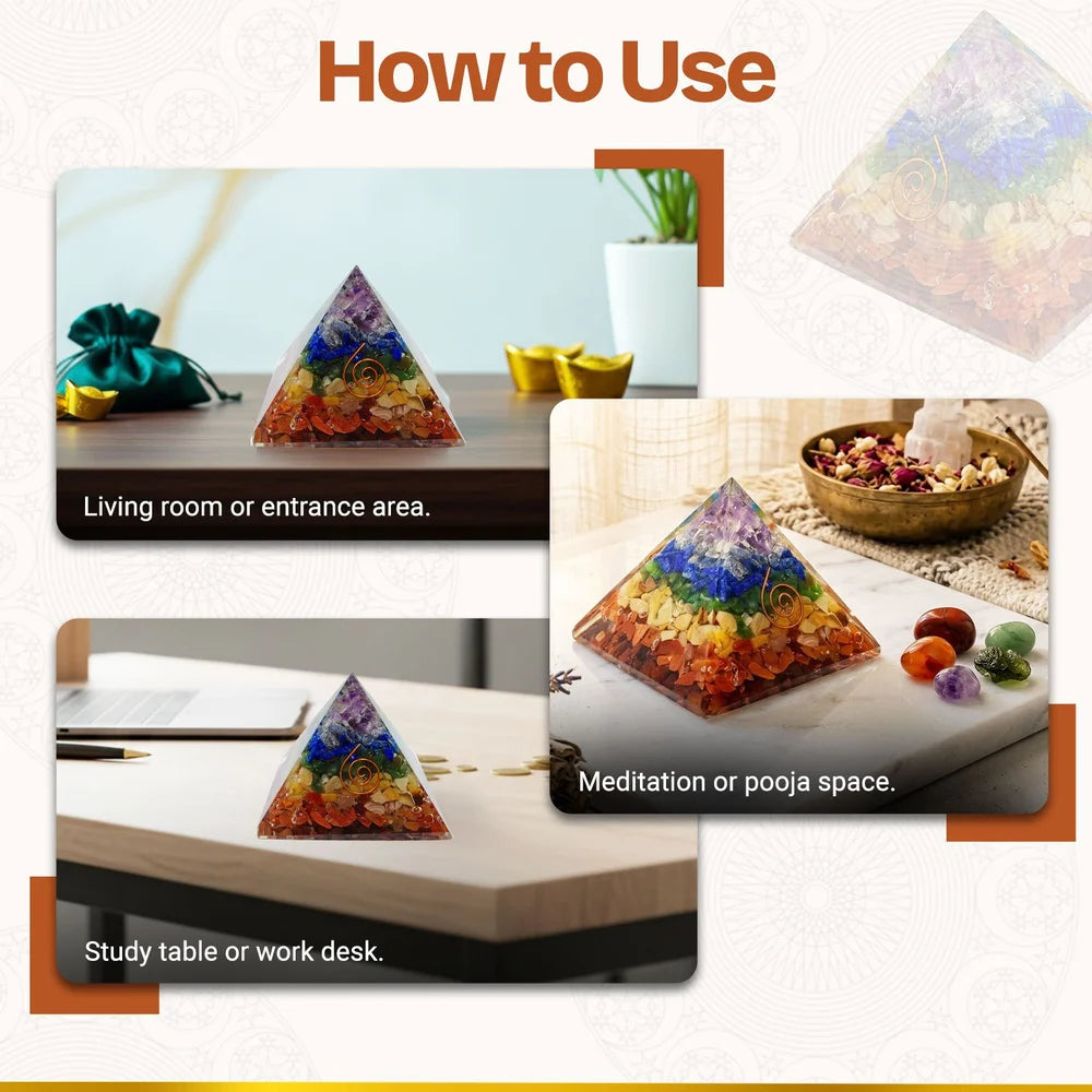 7 Chakra Crystal Pyramid