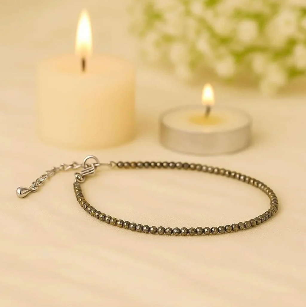 Raw Pyrite Anklet