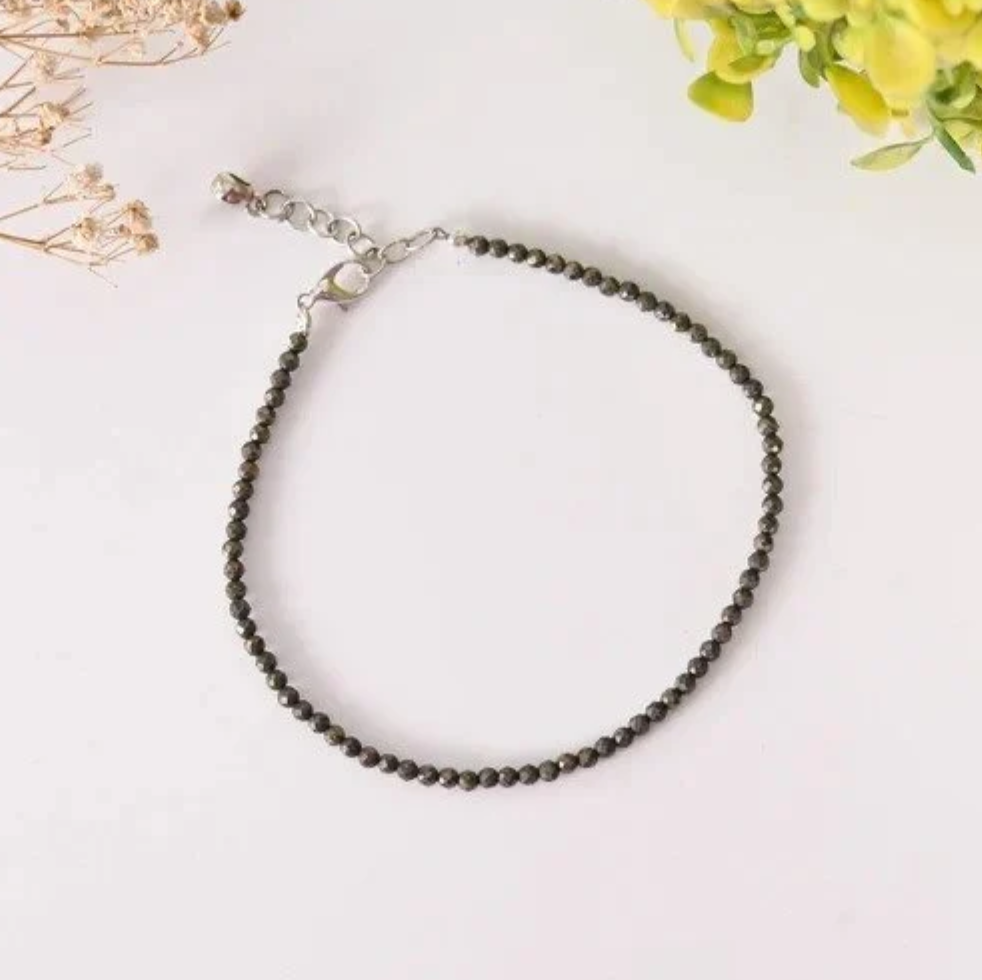 Raw Pyrite Anklet