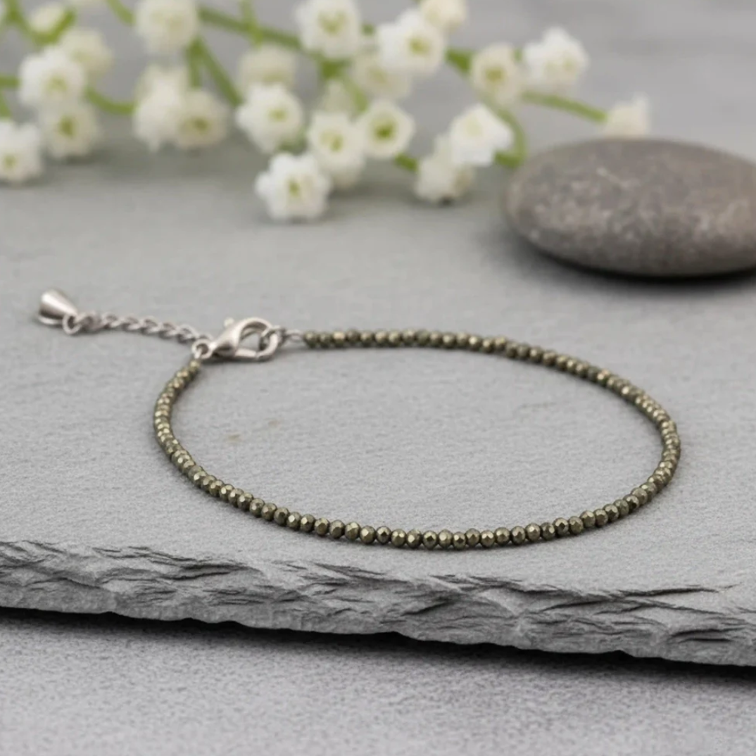 Raw Pyrite Anklet