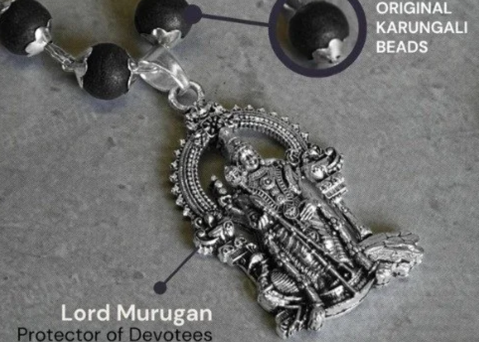 Karungali Mala with Murgan Pandant