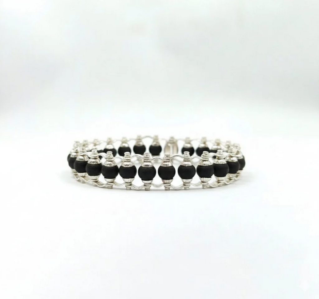 Karungali Silver Plated Bracelet