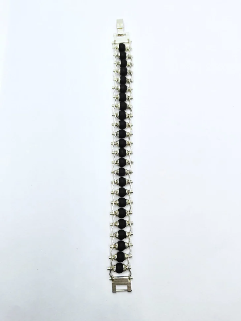 Karungali Silver Plated Bracelet