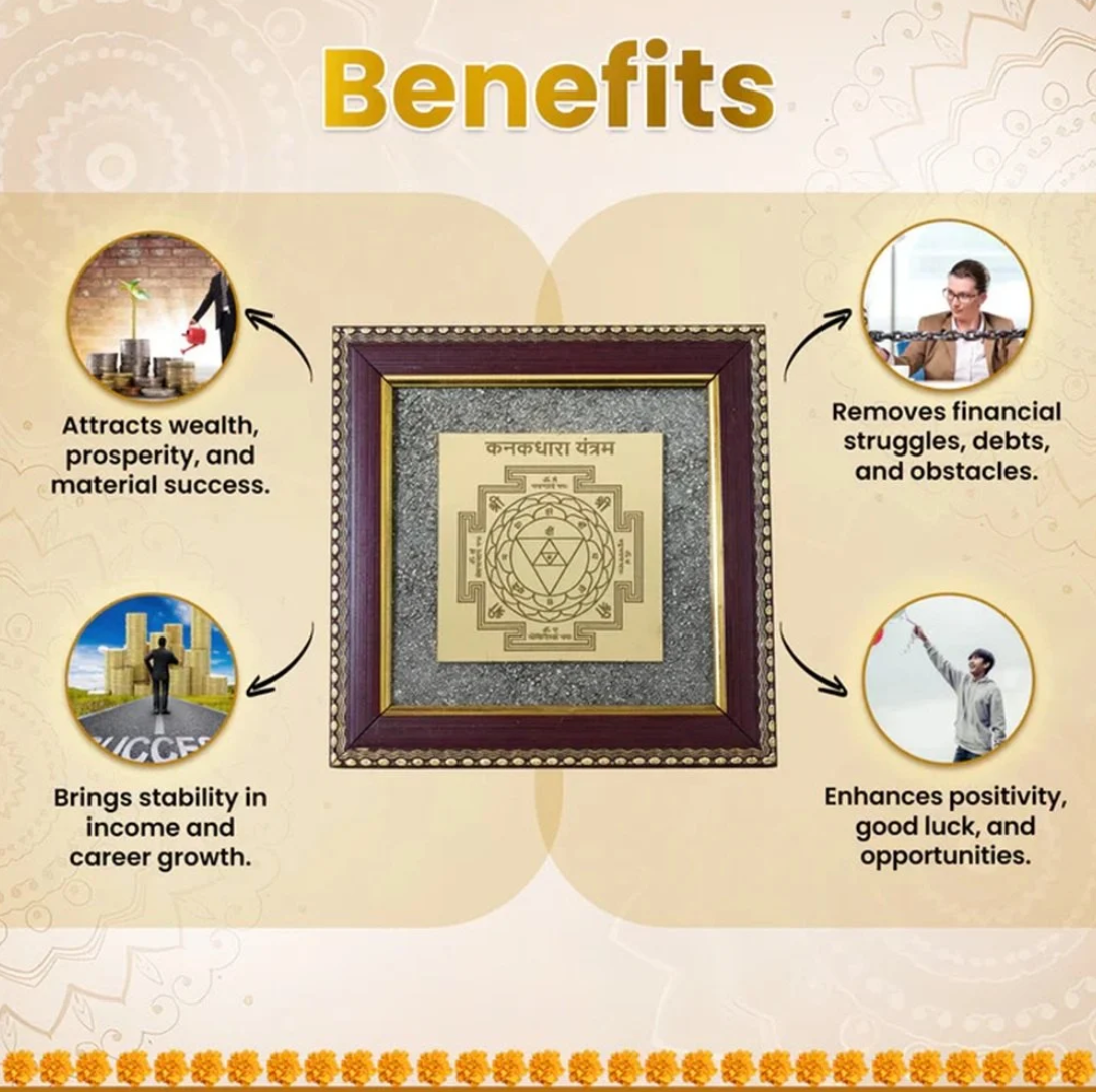 Kanakdhara Yantra Pyrite Frame