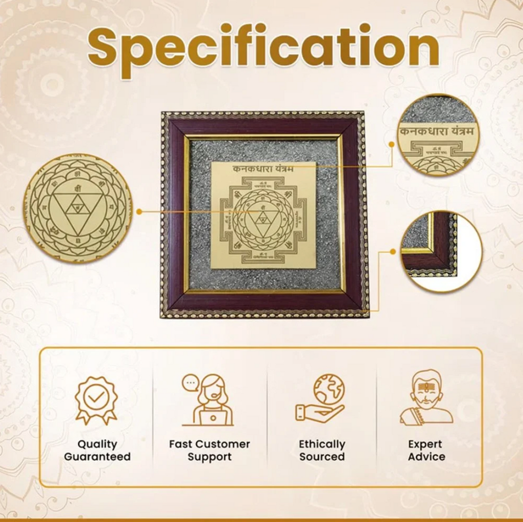Kanakdhara Yantra Pyrite Frame