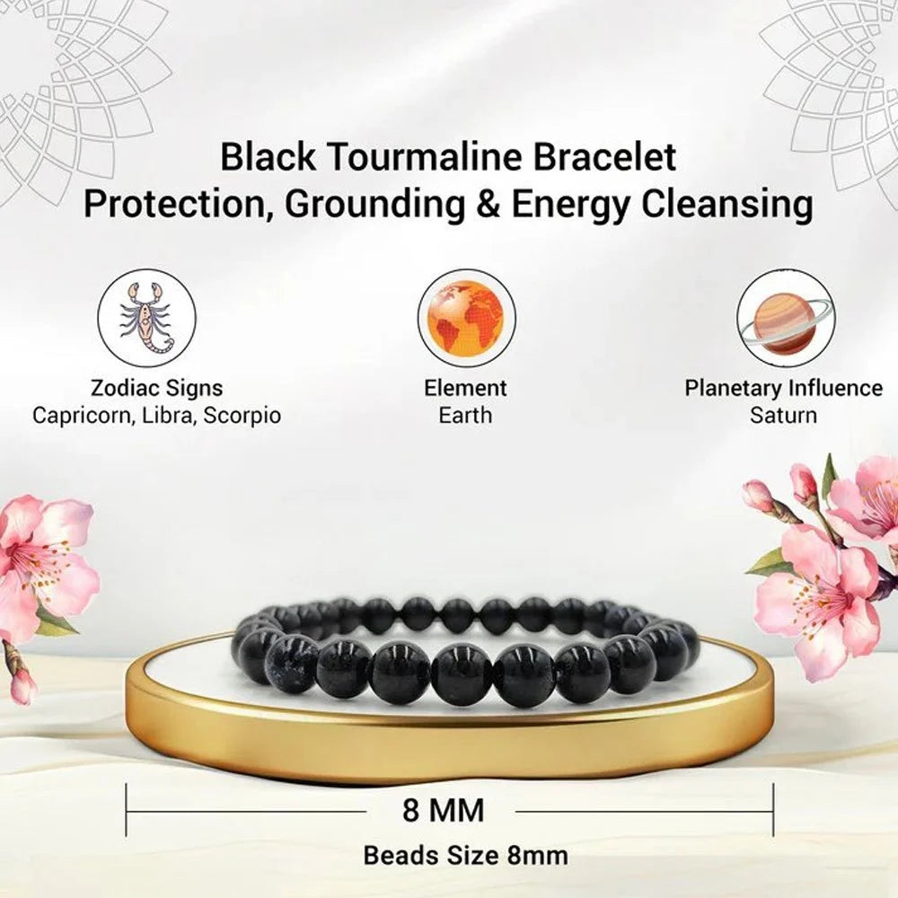 Black Tourmaline Crystal Bracelet