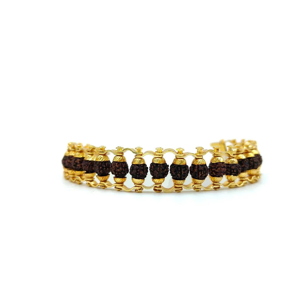Brass Chain Rudraksha Bracelet