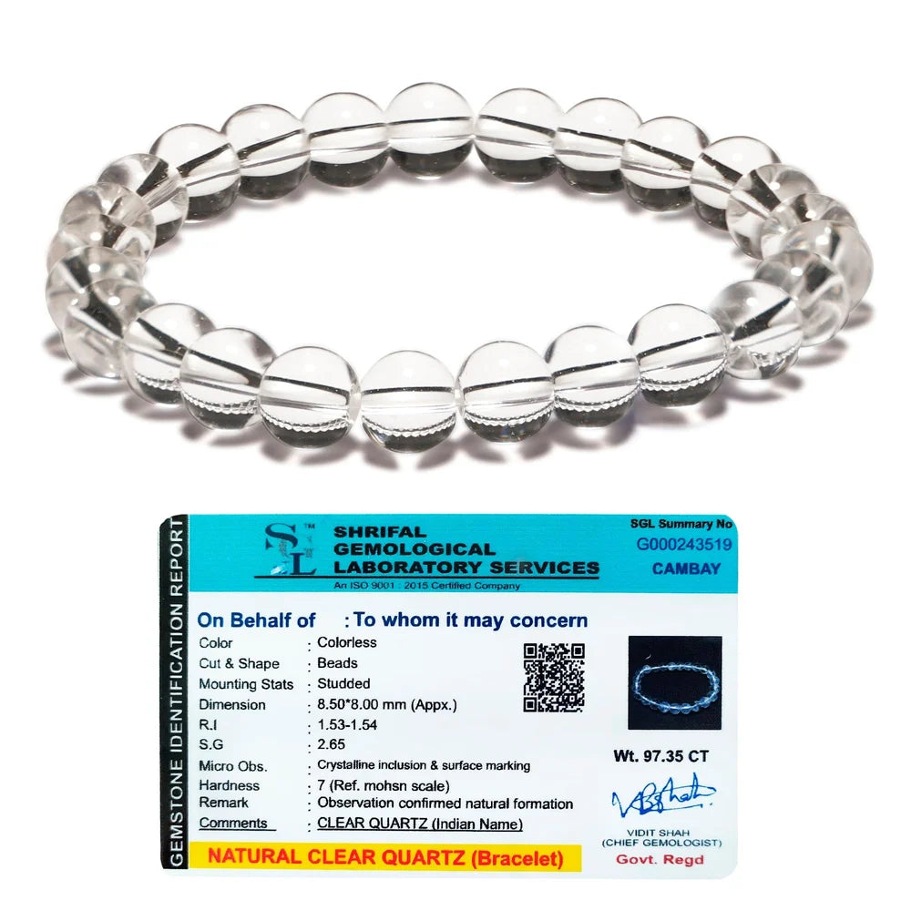Clear Quartz Bracelet 8 mm