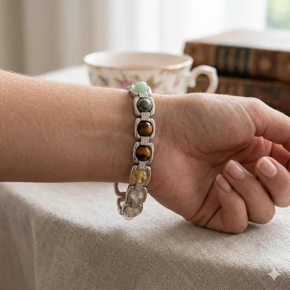 Metal Dhanyog Bracelet + Karungali mala with trishul