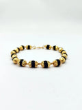 Rudraksha Bracelet With Gold Capping