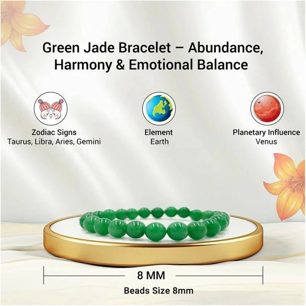 Green Jade Healing Crystal Bracelet
