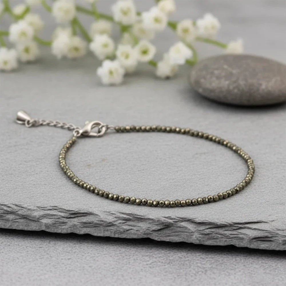 Raw Pyrite Anklet Set Of 2