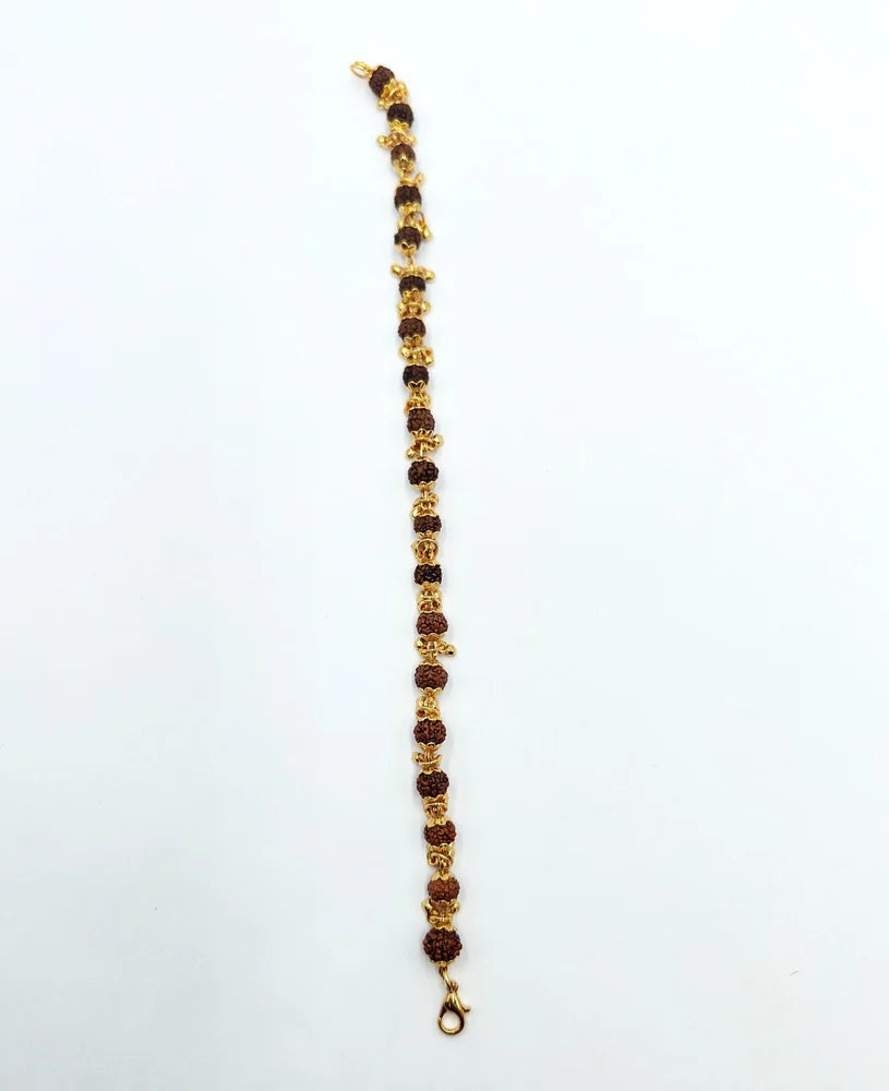 Rudraksha with golden capping bracelet ( women)