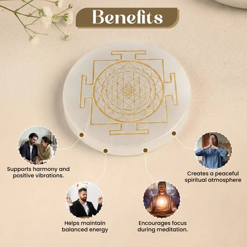 Shree yantra selenite plate
