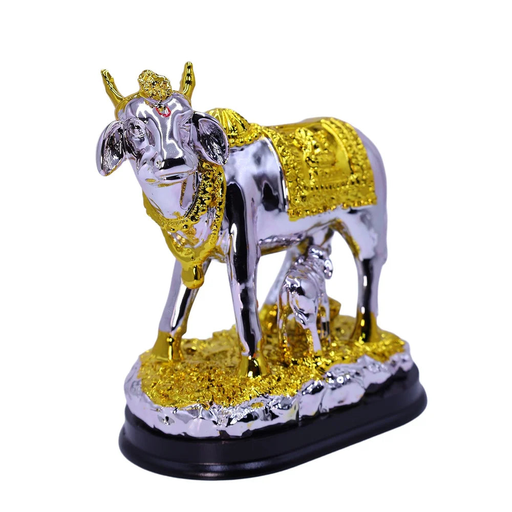 Silver Kamdhenu Cow Statue