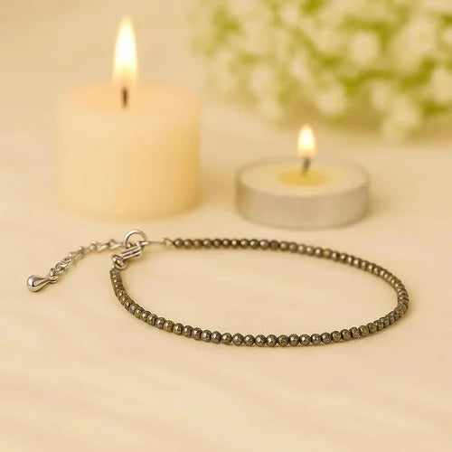 Raw Pyrite Anklet Set Of 2
