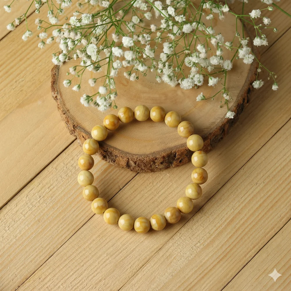 Yellow Cats Eye Crystal Bracelet