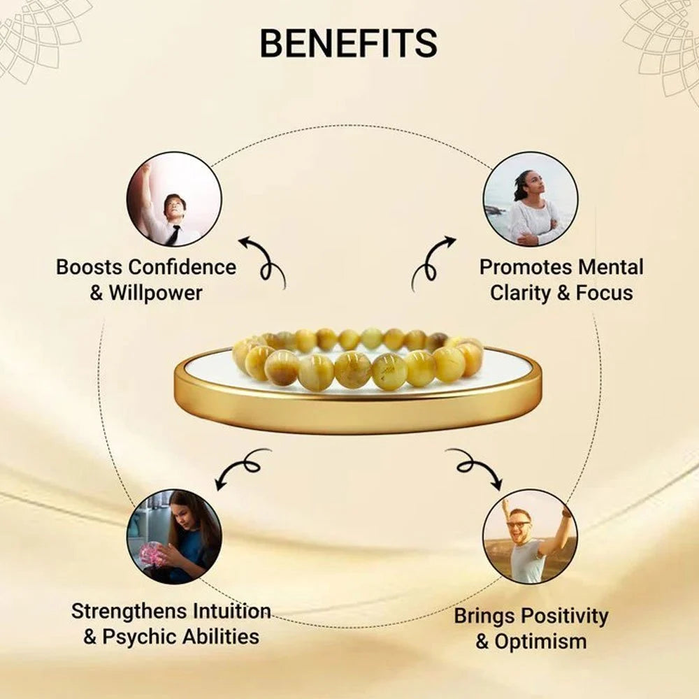 Yellow Cats Eye Crystal Bracelet